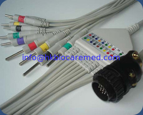 China KANZ PC-104 10 leads EKG cable with Din type end ,IEC supplier