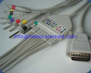China Nihon Kohden 10 leads EKG cable with Din type end/Banana end ,IEC supplier