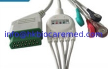 China Compatible Nihon Kohden 5 lead ecg cable, with snap end,IEC supplier