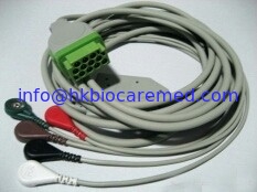 China Compatible GE 5 lead ECG cable with snap end , AHA 411910-002 ,for DASH 3000 Monitor supplier