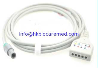 China Huntleigh 5 lead ECG trunk cable,round 8 pins to Din type supplier