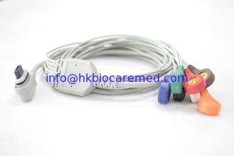 China Compatible GE Seer Light 2008594-002 Holter ECG Cable and Leadwires AHA Snap supplier