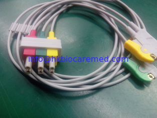 China Compatible  3 lead ecg leadwire , clip end , IEC ,M1613A supplier