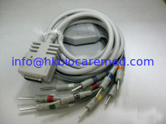 China Burdick 10 leads EKG cable with Din type end ,IEC,EK-10 supplier
