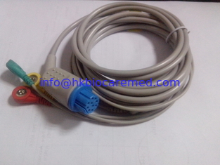 China Datex 3 lead ecg cable with snap end ,IEC supplier