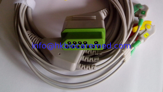 China Compatible Nihon Kohden 3 lead ECG cable , clip end , IEC supplier