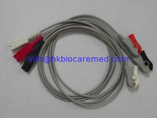 China 3Lead LL type lead wire ,ecg leadwire for all LL-Plug System , AHA clip end supplier
