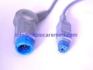 China Compatible Philips spo2 extension cable, 2,4m, 12 pin,M1940A supplier