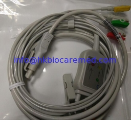 China Compatible Primedic 3 lead  ECG cable with clip end, IEC supplier