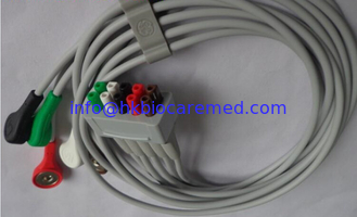 China Original GE 5 lead ecg leadwire,411200-001, snap end, AHA, 74CM supplier