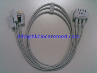 China Original GE 3 lead ecg leadwire clip end, AHA, 74CM,412682-001 supplier