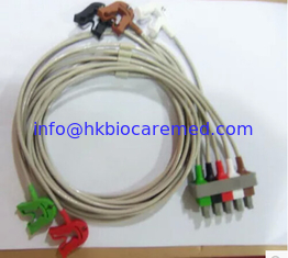China Original  5 lead ecg leadwire cable ,M1623A, CLIP end, AHA supplier