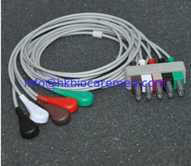 China Original  5 lead ecg leadwire cable ,M1625A, snap end, AHA supplier