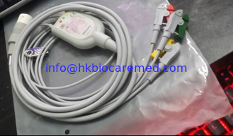 China Original  3 lead ecg cable , clip end,IEC ,989803143171 supplier