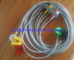 China Original  5 lead ecg leadwire cable ,M1633A, CLIP end, IEC supplier