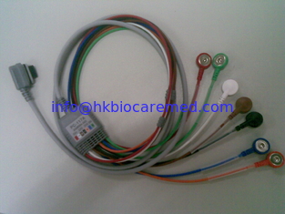 China Original GE Seer Light 2008594-002 Holter ECG Cable and Leadwires AHA Snap supplier