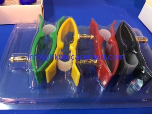 China Multifunctional Reusable ECG electrode limb clamp for adult , IEC,gold-plated supplier