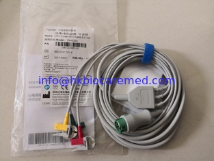China Original Mindray 3 lead ecg cable , clip ,IEC, 12 pin,EA6232A/040-000966-00 supplier