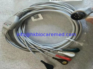 China Original  Goldway one-piece 5-lead  ECG lead wire，snap, AHA  6-pin,989803177271 supplier
